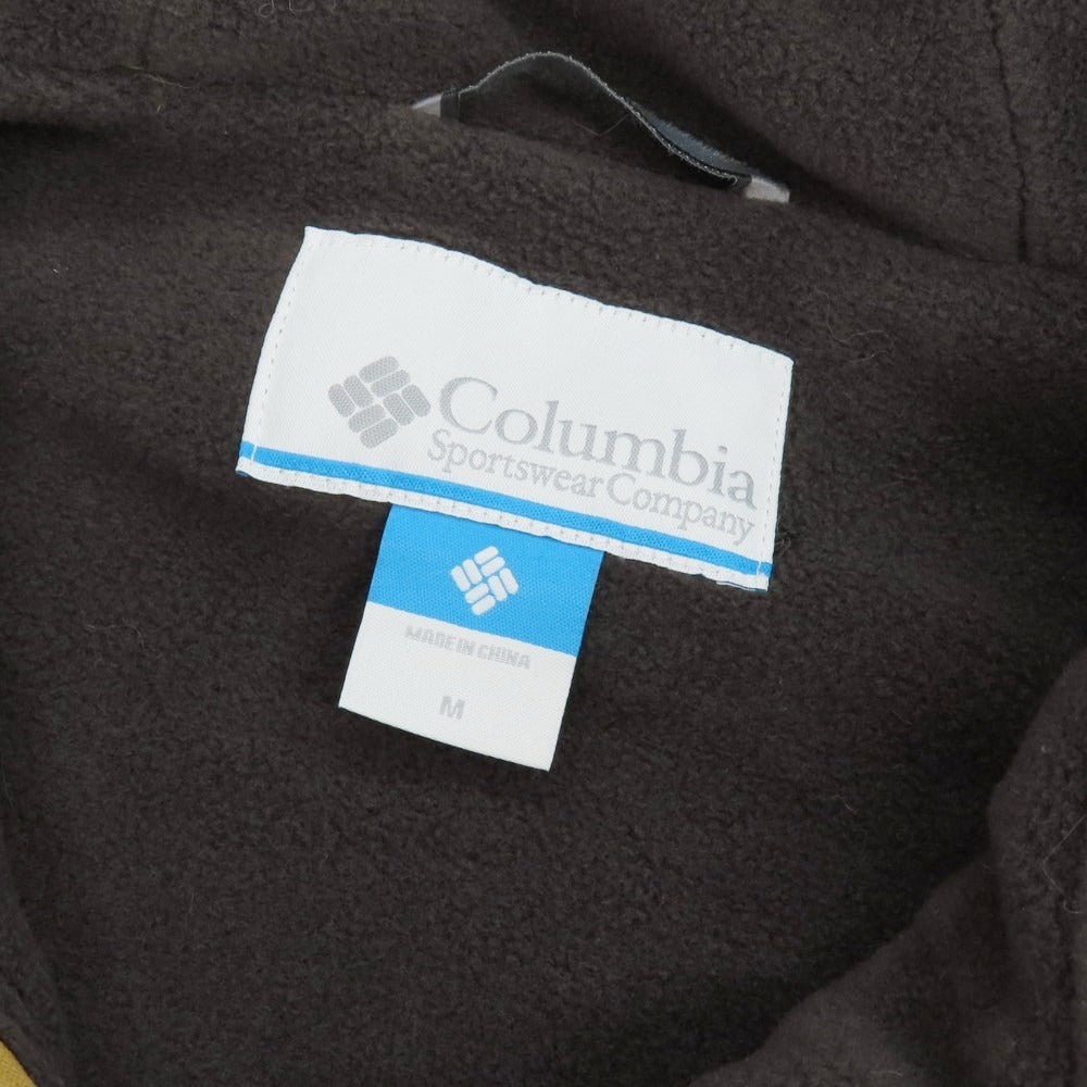 【中古】コロンビア Columbia ポリエステルコットン 内フリース フーデッドブルゾン ベージュ【 M 】【 状態ランクB 】【 メンズ 】