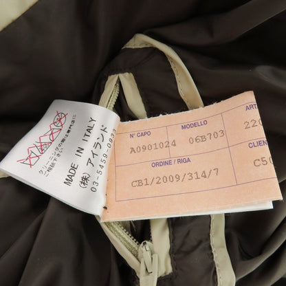 【中古】ルイジボレッリ ラグジュアリーヴィンテージ LUIGIBORRELLI LUXURY VINTAGE ストレッチポリエステル ファー ダウンジャケット ベージュ系【 48 】【 状態ランクB 】【 メンズ 】