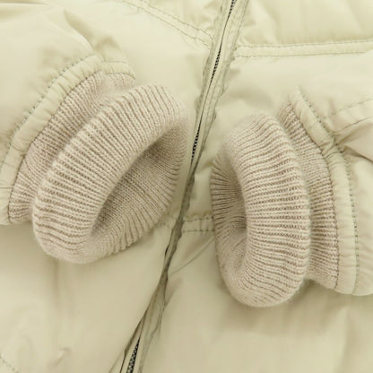 【中古】ルイジボレッリ ラグジュアリーヴィンテージ LUIGIBORRELLI LUXURY VINTAGE ストレッチポリエステル ファー ダウンジャケット ベージュ系【 48 】【 状態ランクB 】【 メンズ 】