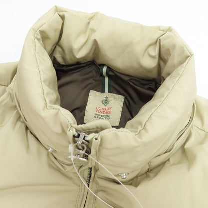 【中古】ルイジボレッリ ラグジュアリーヴィンテージ LUIGIBORRELLI LUXURY VINTAGE ストレッチポリエステル ファー ダウンジャケット ベージュ系【 48 】【 状態ランクB 】【 メンズ 】