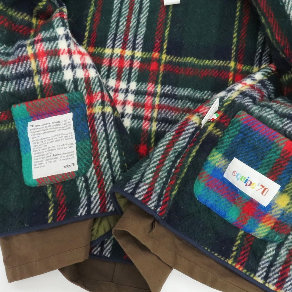 【中古】エキップセッタンタ equipe’70 コットン キルティングライナー付き ミリタリージャケット ブラウン【 46 】【 状態ランクB 】【 メンズ 】