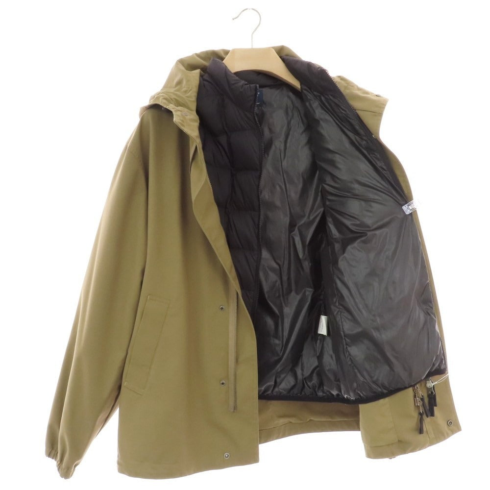 【中古】タイオン TAION SHIPS別注 ポリエステルレーヨン 3WAY ダウンジャケット カーキ【 L 】【 状態ランクB 】【 メンズ 】