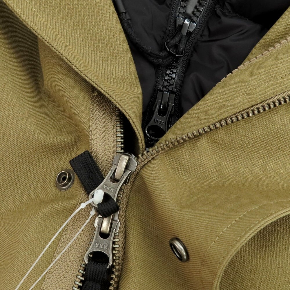 【中古】タイオン TAION SHIPS別注 ポリエステルレーヨン 3WAY ダウンジャケット カーキ【 L 】【 状態ランクB 】【 メンズ 】