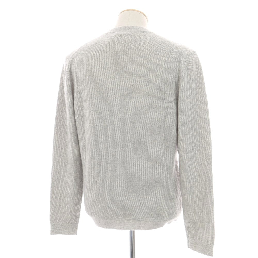 【中古】クルチアーニ CRUCIANI カシミヤ Vネック プルオーバーニット ライトグレー【 46 】【 状態ランクB 】【 メンズ 】