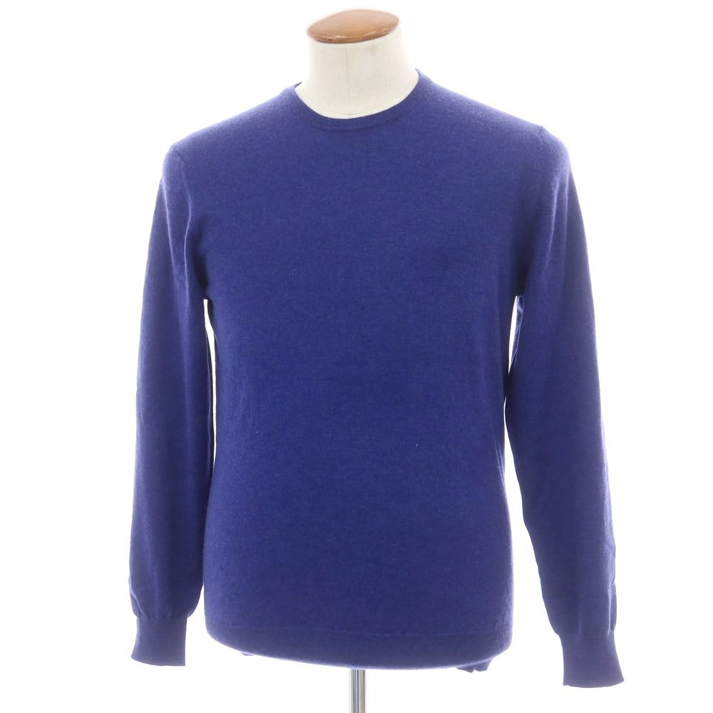 【中古】ドルモア DRUMOHR ハイゲージ カシミヤ クルーネック プルオーバーニット ブルー【 48 】【 状態ランクB 】【 メンズ 】