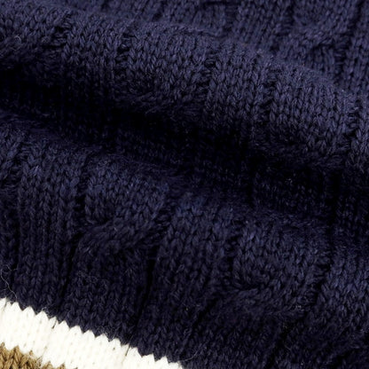 【中古】ジェームスシャルロット James Charlotte ケーブル編み ウール Vネック ニットベスト ネイビー【 36 】【 状態ランクB 】【 メンズ 】