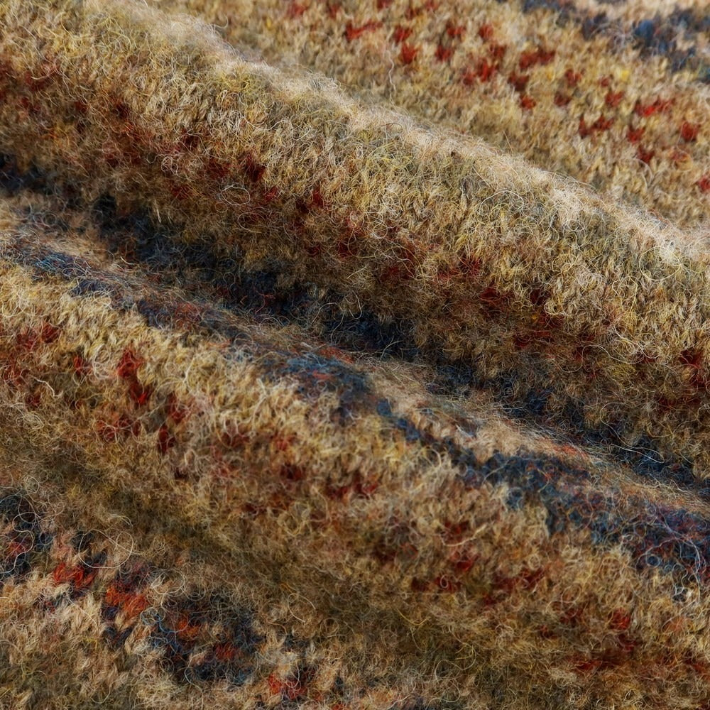 【中古】ジャミーソンズニットウェア Jamieson’s Knitwear ウール フェアアイル柄 Vネック ニットベスト ブラウン【 S 】【 状態ランクB 】【 メンズ 】