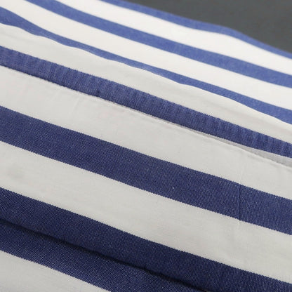 【中古】ルイジ ボレッリ Luigi Borrelli コットン ストライプ ワイドカラー ドレスシャツ ホワイトxネイビー【 40 】【 状態ランクB 】【 メンズ 】