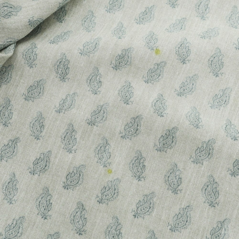 【中古】オリアン ORIAN コットン ペイズリー ボタンダウン カジュアルシャツ オリーブ【 M 】【 状態ランクC 】【 メンズ 】