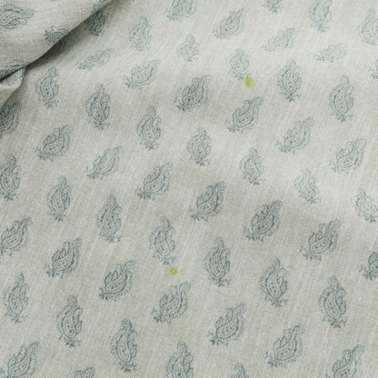 【中古】オリアン ORIAN コットン ペイズリー ボタンダウン カジュアルシャツ オリーブ【 M 】【 状態ランクC 】【 メンズ 】