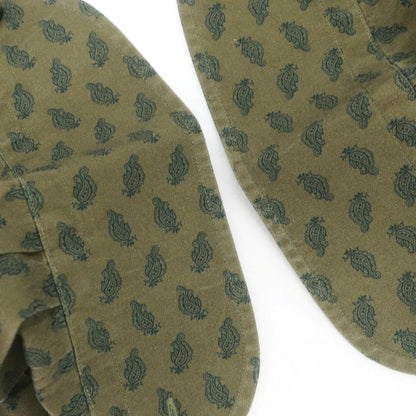 【中古】オリアン ORIAN コットン ペイズリー ボタンダウン カジュアルシャツ オリーブ【 M 】【 状態ランクC 】【 メンズ 】