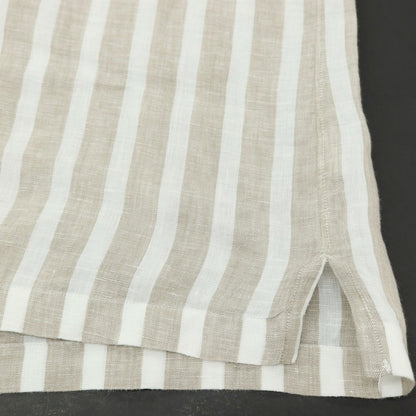 【中古】エリコフォルミコラ ERRICO FORMICOLA リネン ストライプ プルオーバーシャツ グレージュxホワイト【サイズM】【 状態ランクB 】【 メンズ 】