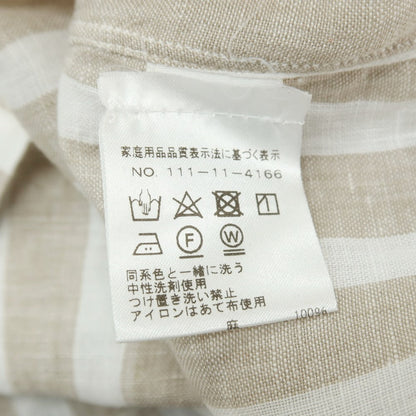 【中古】エリコフォルミコラ ERRICO FORMICOLA リネン ストライプ プルオーバーシャツ グレージュxホワイト【サイズM】【 状態ランクB 】【 メンズ 】