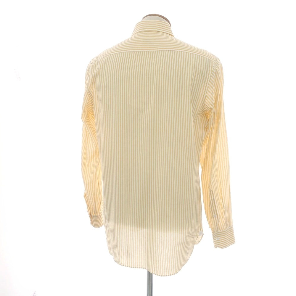 【中古】エリコフォルミコラ ERRICO FORMICOLA コットン ストライプ レギュラーカラー カジュアルシャツ イエローxホワイト【 40 】【 状態ランクB 】【 メンズ 】