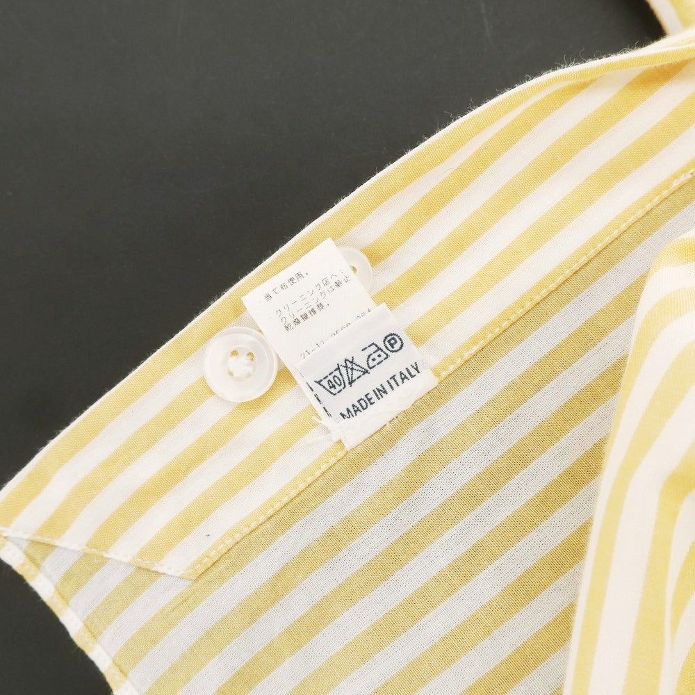 【中古】エリコフォルミコラ ERRICO FORMICOLA コットン ストライプ レギュラーカラー カジュアルシャツ イエローxホワイト【 40 】【 状態ランクB 】【 メンズ 】