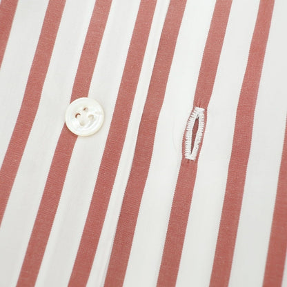 【中古】ボリエッロ BORRIELLO コットン ストライプ レギュラーカラー ドレスシャツ ホワイトxレッド【 40 】【 状態ランクC 】【 メンズ 】