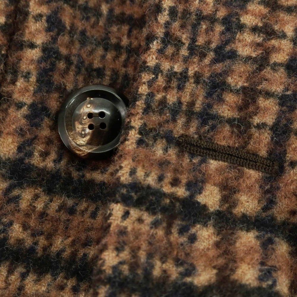 【中古】スティレ ラティーノ STILE LATINO アルパカウールナイロン チェック ダブルブレストコート ブラウン【 44 】【 状態ランクB 】【 メンズ 】