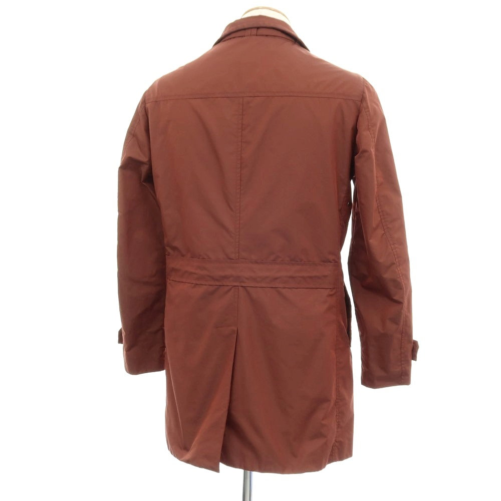 【中古】ムーレー MOORER MORANDI ポリエステル ダブルブレストコート ワインレッド【 サイズ44 】【 状態ランクC 】【 メンズ 】