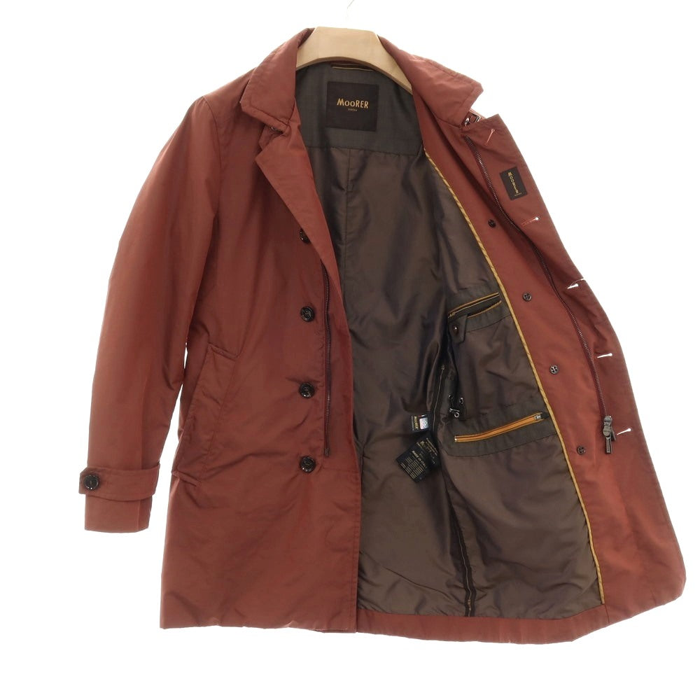 【中古】ムーレー MOORER MORANDI ポリエステル ダブルブレストコート ワインレッド【 サイズ44 】【 状態ランクC 】【 メンズ 】