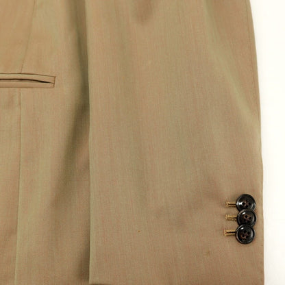 【中古】バルバ BARBA ウール ヘリンボーン 3つボタンスーツ カーキxレッド(玉虫色）【サイズ46】【 状態ランクB 】【 メンズ 】