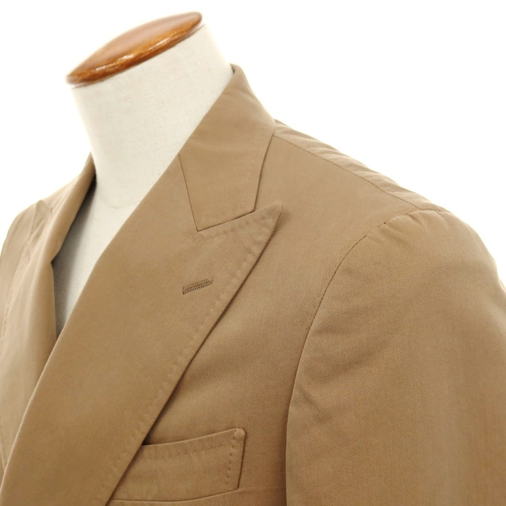【中古】ビームスエフ BEAMS F コットン ダブルスーツ ライトブラウン系【 46 】【 状態ランクB 】【 メンズ 】 []