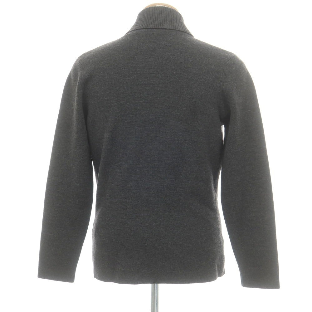 【中古】クルチアーニ CRUCIANI ウール ショールカラー ダブル6B カーディガン ダークグレー【 46 】【 状態ランクB 】【 メンズ 】
