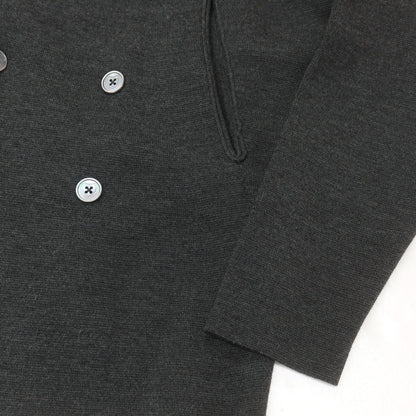 【中古】クルチアーニ CRUCIANI ウール ショールカラー ダブル6B カーディガン ダークグレー【 46 】【 状態ランクB 】【 メンズ 】