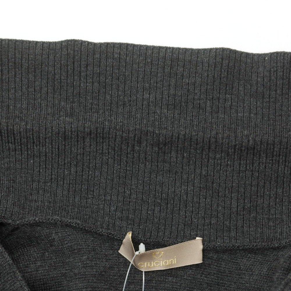 【中古】クルチアーニ CRUCIANI ウール ショールカラー ダブル6B カーディガン ダークグレー【 46 】【 状態ランクB 】【 メンズ 】