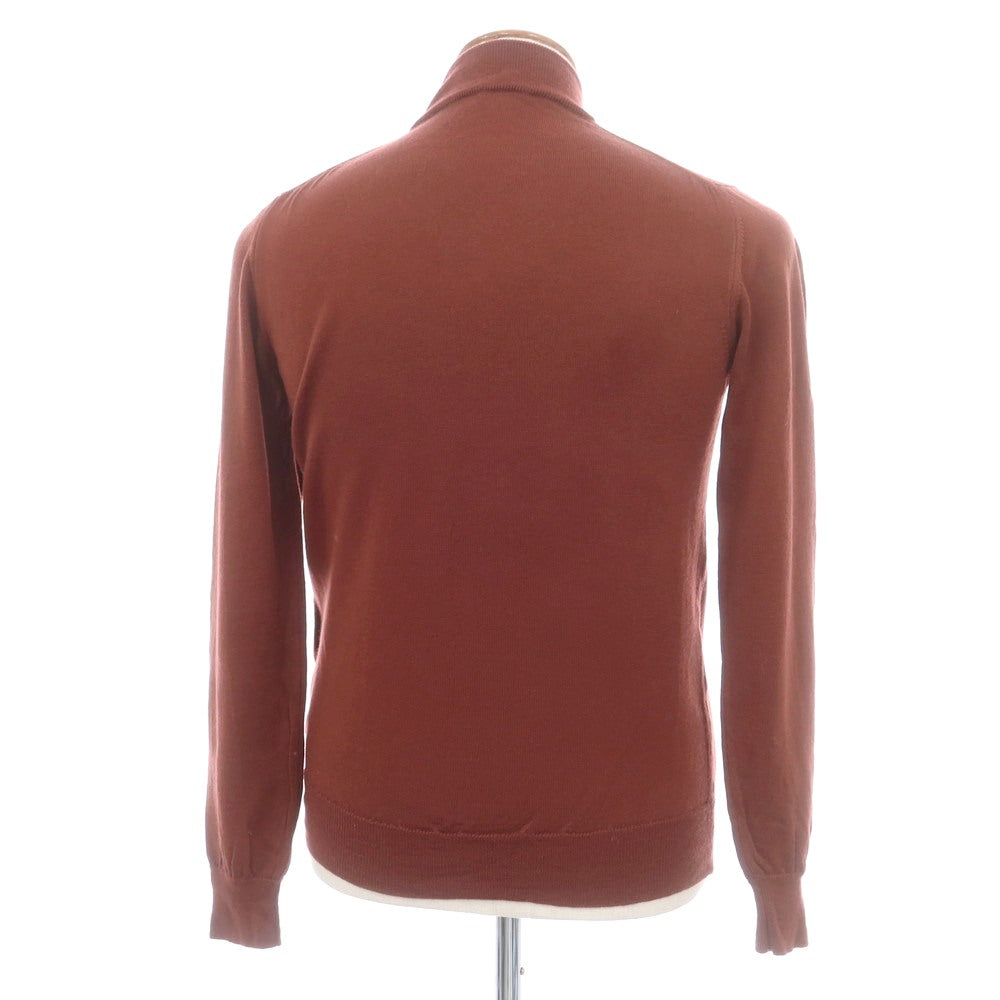 【中古】モルガーノ MORGANO BEAMS F別注 ハイゲージ ウール プルオーバーニット テラコッタブラウン系【 48 】【 状態ランクB 】【 メンズ 】