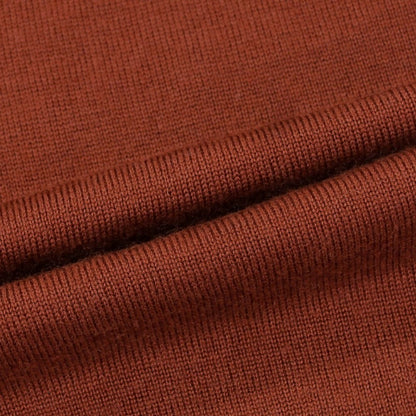 【中古】モルガーノ MORGANO BEAMS F別注 ハイゲージ ウール プルオーバーニット テラコッタブラウン系【 48 】【 状態ランクB 】【 メンズ 】