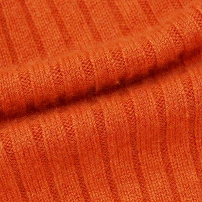 【中古】ブルネロクチネリ Brunello Cucinelli カシミヤ クルーネック リブ プルオーバーニット オレンジ【 46 】【 状態ランクB 】【 メンズ 】