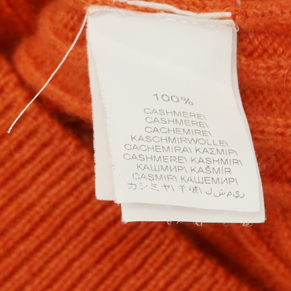 【中古】ブルネロクチネリ Brunello Cucinelli カシミヤ クルーネック リブ プルオーバーニット オレンジ【サイズ46】【 状態ランクB 】【 メンズ 】[BPD]