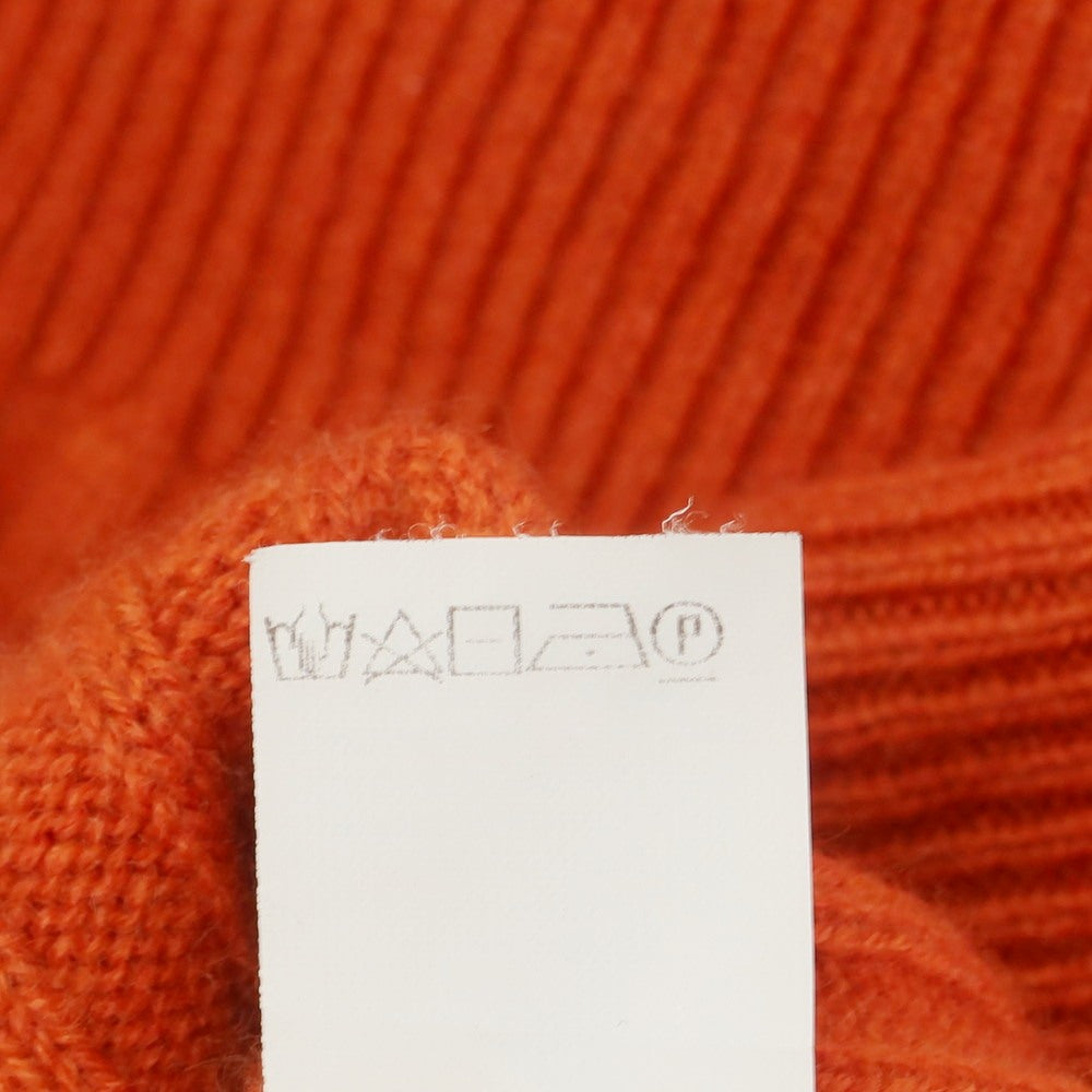 【中古】ブルネロクチネリ Brunello Cucinelli カシミヤ クルーネック リブ プルオーバーニット オレンジ【サイズ46】【 状態ランクB 】【 メンズ 】[BPD]