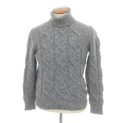 【中古】グランサッソ GRAN SASSO ウール タートルネック プルオーバーニット グレー【 48 】【 状態ランクC 】【 メンズ 】