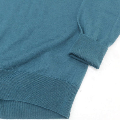 【中古】ジョンスメドレー JOHN SMEDLEY ハイゲージ ウール 長袖 ポロニット ブルーグリーン系【 S 】【 状態ランクB 】【 メンズ 】