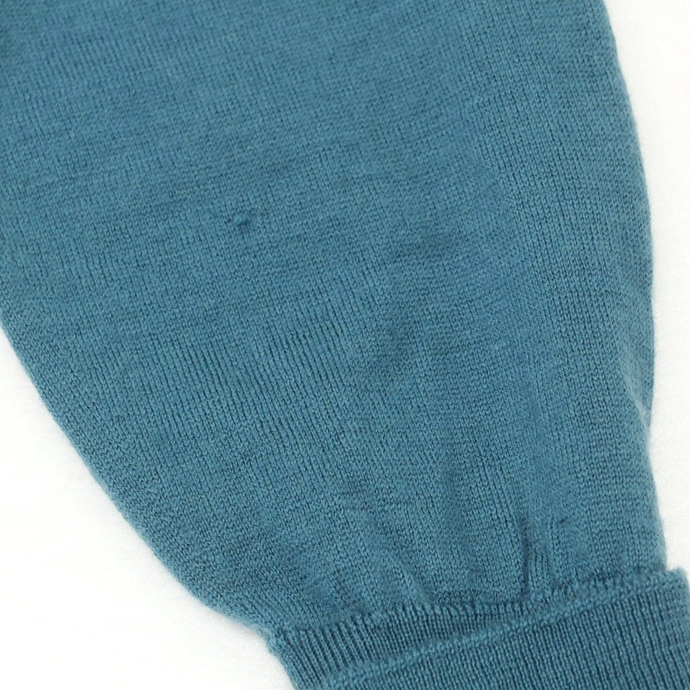 【中古】ジョンスメドレー JOHN SMEDLEY ハイゲージ ウール 長袖 ポロニット ブルーグリーン系【 S 】【 状態ランクB 】【 メンズ 】