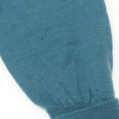 【中古】ジョンスメドレー JOHN SMEDLEY ハイゲージ ウール 長袖 ポロニット ブルーグリーン系【 S 】【 状態ランクB 】【 メンズ 】