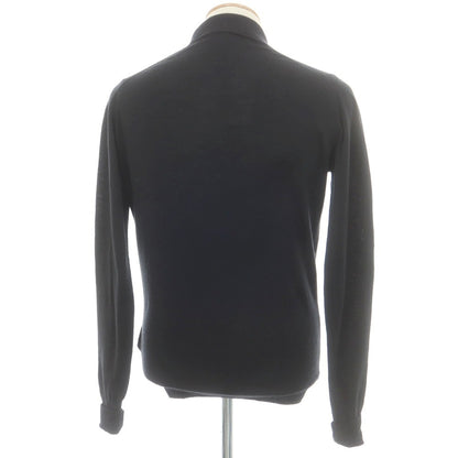 【中古】ジョンスメドレー JOHN SMEDLEY ハイゲージ ウール 長袖 ポロニット ブラック【 XS 】【 状態ランクB 】【 メンズ 】