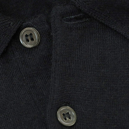 【中古】ジョンスメドレー JOHN SMEDLEY ハイゲージ ウール 長袖 ポロニット ブラック【 XS 】【 状態ランクB 】【 メンズ 】