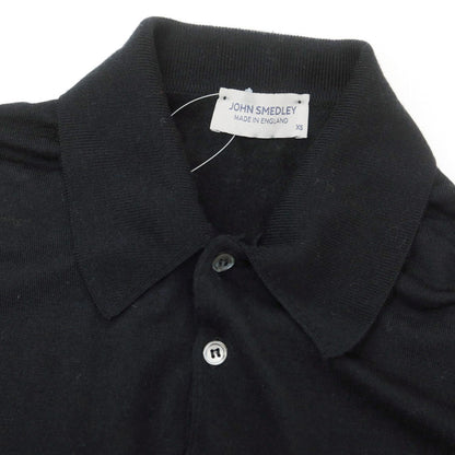 【中古】ジョンスメドレー JOHN SMEDLEY ハイゲージ ウール 長袖 ポロニット ブラック【 XS 】【 状態ランクB 】【 メンズ 】