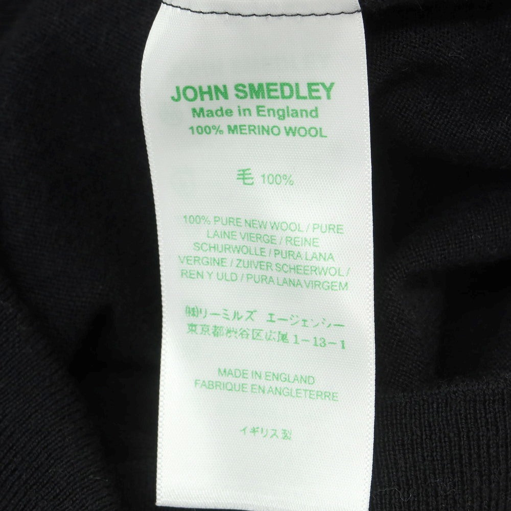 【中古】ジョンスメドレー JOHN SMEDLEY ハイゲージ ウール 長袖 ポロニット ブラック【 XS 】【 状態ランクB 】【 メンズ 】