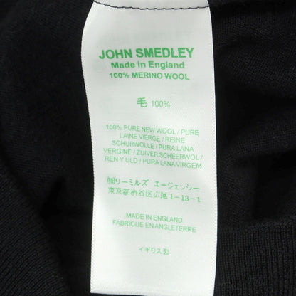 【中古】ジョンスメドレー JOHN SMEDLEY ハイゲージ ウール 長袖 ポロニット ブラック【 XS 】【 状態ランクB 】【 メンズ 】