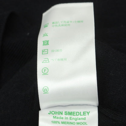 【中古】ジョンスメドレー JOHN SMEDLEY ハイゲージ ウール 長袖 ポロニット ブラック【 XS 】【 状態ランクB 】【 メンズ 】