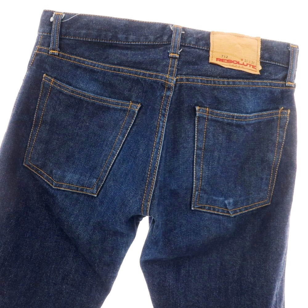 【中古】リゾルト RESOLUTE 712 コットン デニムパンツ ジーンズ ネイビー【 31 】【 状態ランクC 】【 メンズ 】