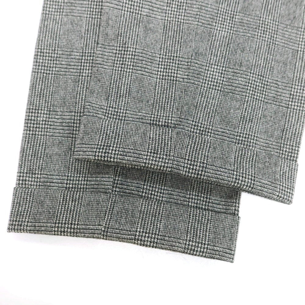 【中古】イガラシトラウザーズ 五十嵐 IGARASHI TROUSERS BEAMS F別注 ウール グレンチェック ドレススラックスパンツ ブラックxホワイト【 46 】【 状態ランクB 】【 メンズ 】