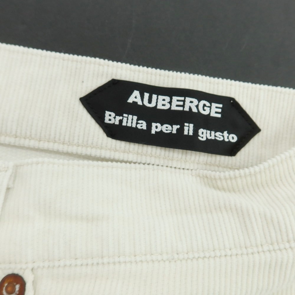 【中古】オーベルジュ AUBERGE Brilla per il gusto別注 コットンポリエステル コーデュロイパンツ オフホワイト【 40 】【 状態ランクC 】【 メンズ 】