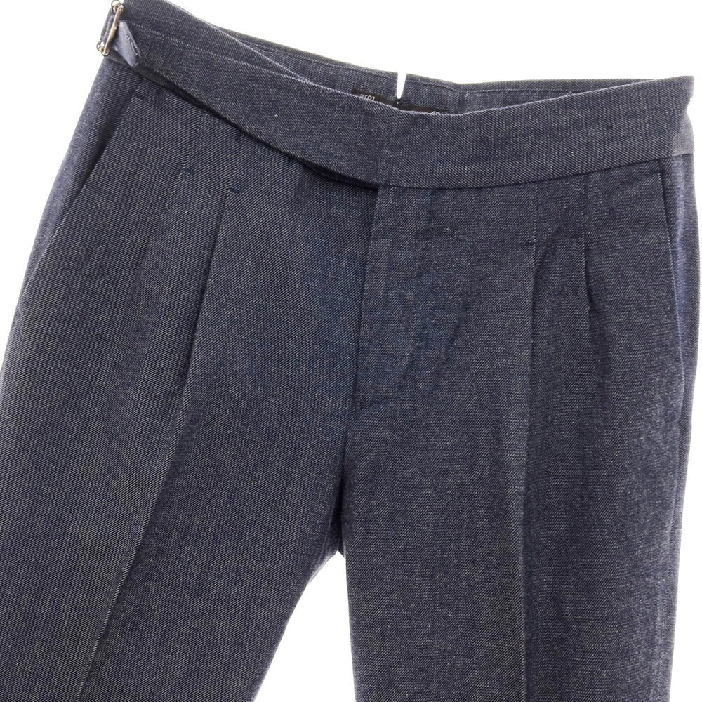 【中古】ピーティーゼロウーノ PT01 ウールコットン カジュアルスラックスパンツ ネイビー【サイズ46】【 状態ランクC 】【 メンズ 】