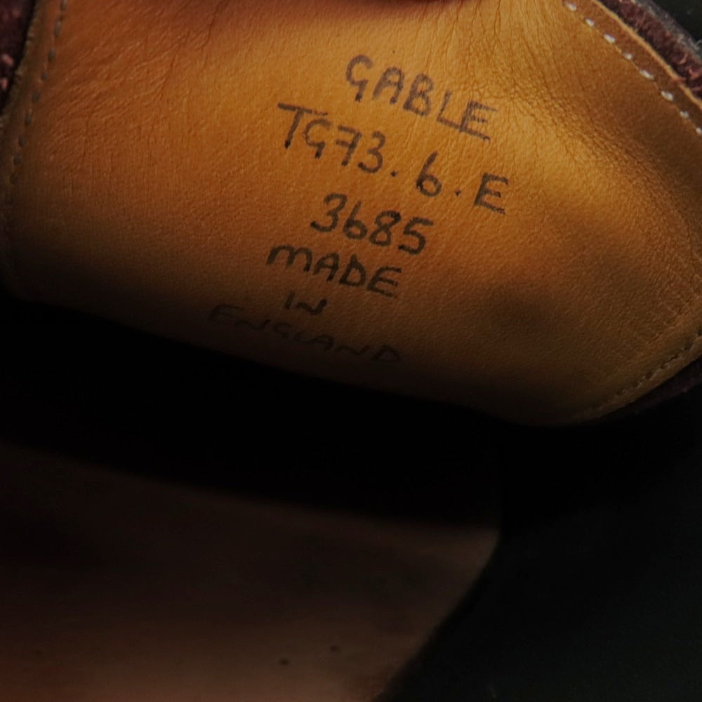 【中古】ガジアーノ＆ガーリング GAZIANO &amp; GIRLING GABLE ドレスシューズ バーガンディ【 6E 】【 状態ランクB 】【 メンズ 】