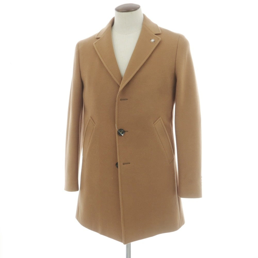 【中古】マニュエル リッツ MANUEL RITZ アクリルポリエステルウール チェスターフィールドコート キャメル【サイズ50】【 状態ランクA 】【 メンズ 】[CPD]