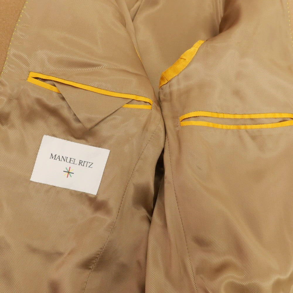 【中古】マニュエル リッツ MANUEL RITZ アクリルポリエステルウール チェスターフィールドコート キャメル【サイズ50】【 状態ランクA 】【 メンズ 】[CPD]